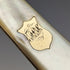 1888 British Antique White Pearl Shell Handle Pure Silver Blade Folding Pen Knife in Case